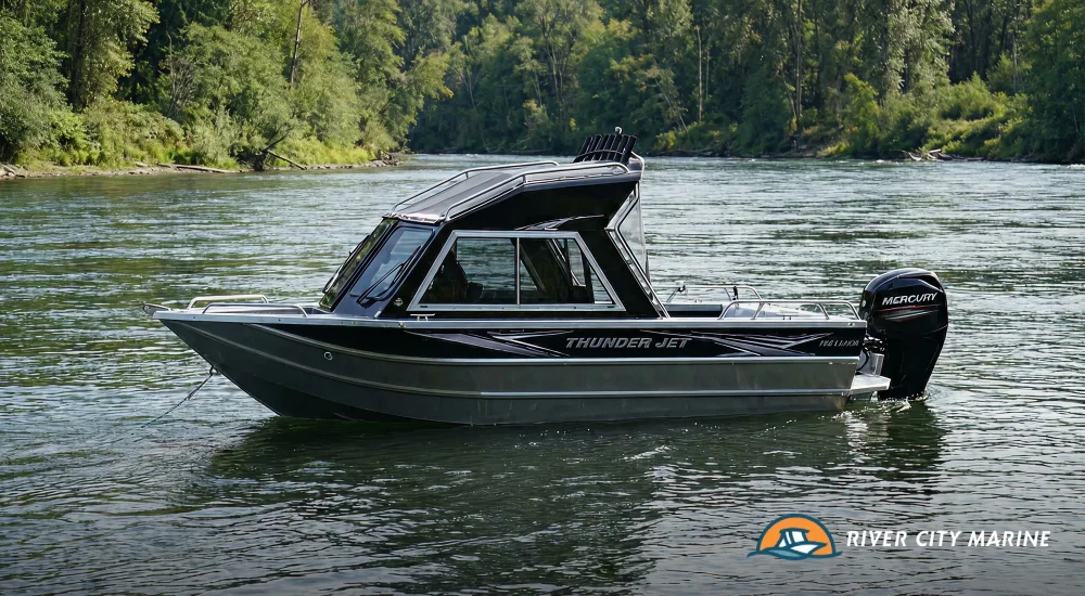 thunder jet 185 luxor aluminum river boat